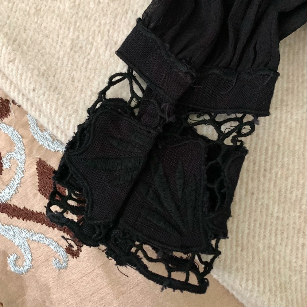 Free People Black Hobo Crocheted Dreamland Lace Dress - Picture 7 of 13